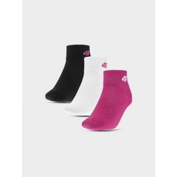 4F Dívčí bavlněné ponožky 3 páry multicolour