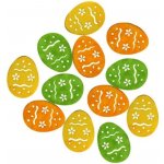 Dekorace dřevěná vajíčka 4 cm, set 12 ks – Hledejceny.cz