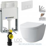 Geberit KOMBIFIX Basic tlačítko DELTA 50 Bílé WC LAUFEN PRO LCC RIMLESS + SEDÁTKO 110.100.00.1 50BI LP2 – Zboží Dáma