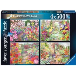 RAVENSBURGER Nádherné zahrady 4x500 dílků