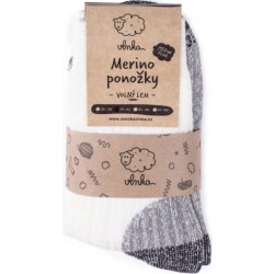 Jiní Ovčí ponožky Merino se zdravotním lemem dárkové balení krémová