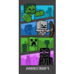 Carbotex Dětská plážová osuška MINECRAFT ENDERMAN MONSTER zeleno modro fialová 70 x 140 cm – Sleviste.cz