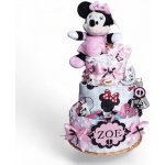 BabyDort třípatrový plenkový dort pro miminko MINNIE MOUSE – Zboží Dáma