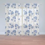 Záclony Modré kvítí : 2 ks - 150x250 cm - Sablio – Hledejceny.cz