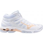 Mizuno WAVE VOLTAGE MID White / Peach Parfait / Halogen Blue V1GC216535 – Zboží Dáma