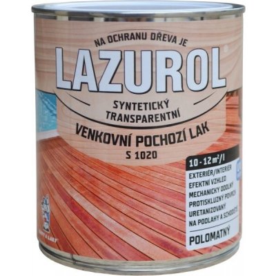 Lazurol S1020 pochozí lak na dřevo 4 l bezbarvá polomat – Hledejceny.cz