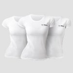 GymBeam Women‘s Basic T-Shirt 3pack White – Zboží Mobilmania