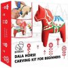 Pracovní nůž BeaverCraft Dárková vyřezávací sada DIY02 Koník - Dala Horse Carving Hobby Kit