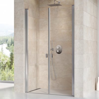 RAVAK CHROME sprchové dveře CSDL2-90 bright alu Transparent CSDL2-120 bílá+Transparent