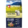 Granule pro psy Ontario Senior Mini Lamb & Rice 6,5 kg