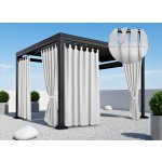 Mybesthome Venkovní zahradní závěs s poutky LISBOA 155x200 cm světle šedá – Hledejceny.cz