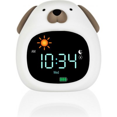 Zopa Silikonový dětský budík s nočním světlem a hudbou Dog – Zboží Dáma