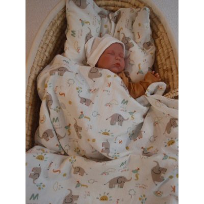 Pro útulný domov Deka mušelínová Sloni a duha – Hledejceny.cz