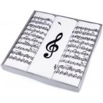 Pánský kapesník noty/dárková kazeta barva bílá – Zboží Dáma