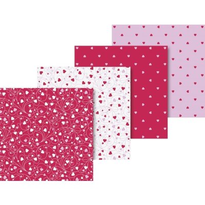 Heyda Papíry na origami 15 x 15 cm 40 ks barevný mix se srdíčky – Hledejceny.cz
