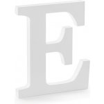 PartyDeco Dřevěné písmeno E bílé, 20 cm – Zboží Mobilmania
