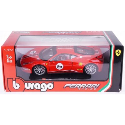 Bburago Ferrari Racing 458 Challenge červená 1:24 – Zbozi.Blesk.cz