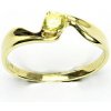 Prsteny Čištín zlatý se žlutým zirkonem žluté zlato T 1026