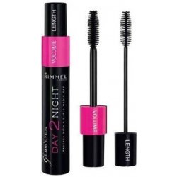 Rimmel London Day 2 Night dvojitá řasenka pro prodloužení a objem řas 001 Black 9,5 ml