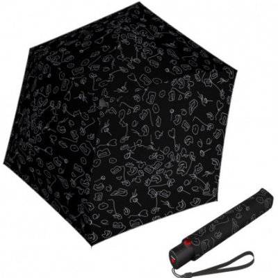 Knirps U.200 speak elegantní dámský plně automatický deštník černý