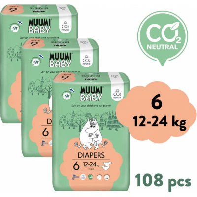 Muumi Baby 6 Junior 12-24 kg eko 108 ks – Zboží Mobilmania