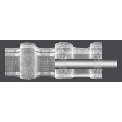 MAGAM Záclonová řasící páska, stuha TZ28/P-200 obojživelník, tužkové sklady, řasení 1:2 nebo navlečení na tyč, transparentní, šířka 10cm (v metráži) – Zboží Mobilmania