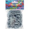 Loom band Gumičky Rainbow Loom® Original 300ks stříbrná metalíza