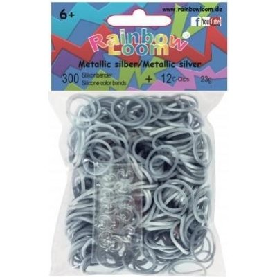 Gumičky Rainbow Loom® Original 300ks stříbrná metalíza – Zboží Mobilmania