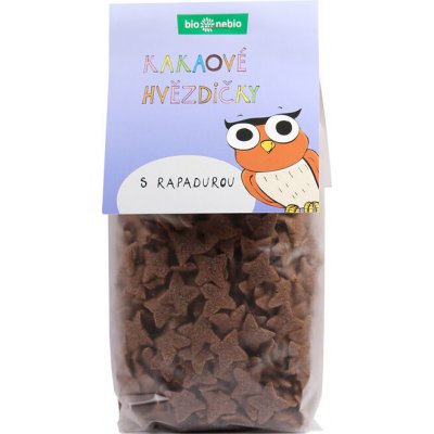 BioNebio Bio kakaové hvězdičky s Rapadurou 150 g