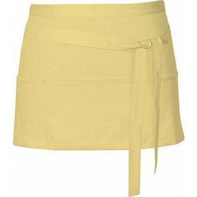 Link Kitchen Wear Krátká barmanská zástěra se třEma předníma kapsama Lemon Pantone 127 X983 – Hledejceny.cz