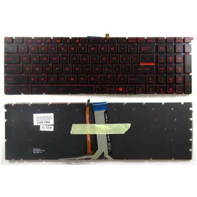 klávesnice MSI GS60 GT72 GE62 GL62 GL72 CX62 WS70 GS70 GV62 MS-1791 1792 1793 1795 1796 1799 černá/červená US podsvit – Zboží Mobilmania