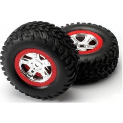 Traxxas kolo 2.2/3.0" disk SCT saténový-červený pneu SCT 2