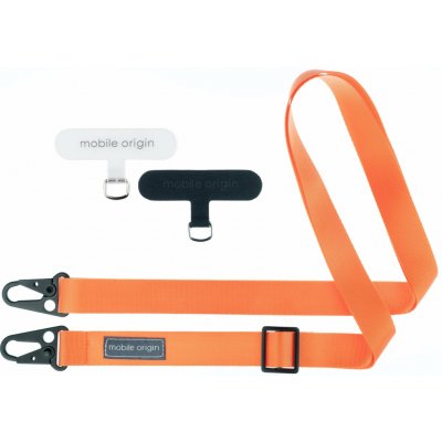 Mobile Origin Lanyard popruh 25mm (84-165cm) oranžový – Zboží Mobilmania