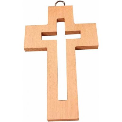 CAB Dřevěný kříž na zeď 21,5cm