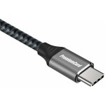 Premiumcord ku31cw15 USB-C M/M, 100W 20V/5A 480Mbps bavlněný oplet, 1,5m