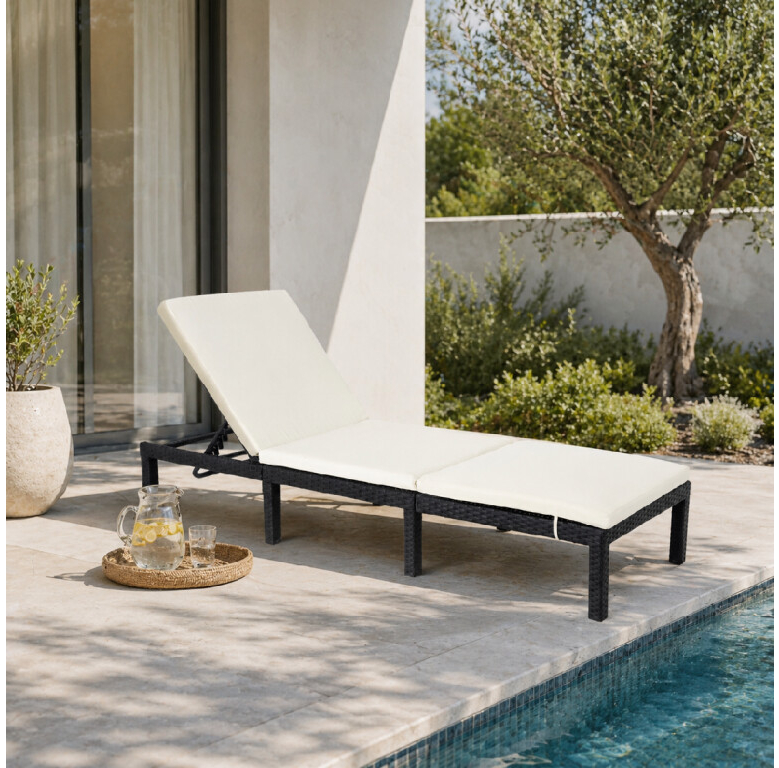 Furnigo Marbella černé béžový polštář