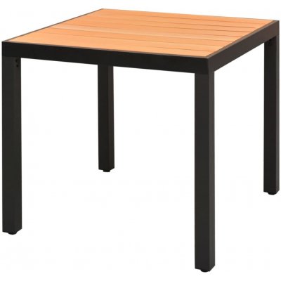 OMAXI 503989 Zahradní stůl hnědý 80 x 80 x 74 cm hliník a WPC – Hledejceny.cz