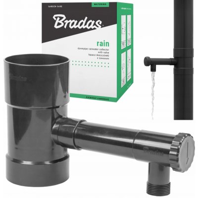 Bradas Lapač Sběrač dešťové vody s ventilem 100 mm černý – HobbyKompas.cz