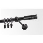 GARNÝŽE-HEBR Garnýž Techno černá jednoduchá 280 cm – Zboží Mobilmania