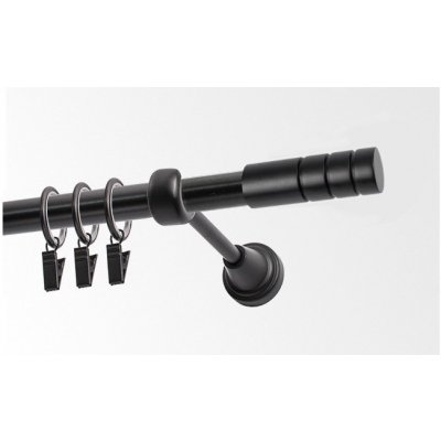 GARNÝŽE-HEBR Garnýž Techno černá jednoduchá 280 cm – Zboží Mobilmania