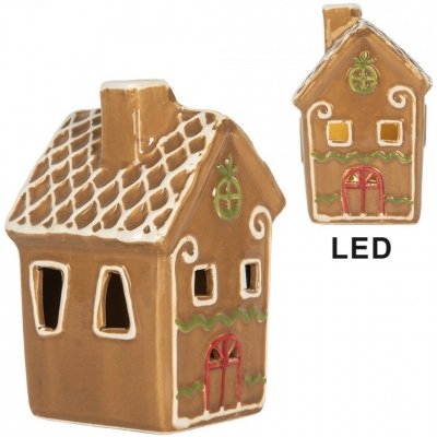 Perníková LED chaloupka Gingerbread Cott 8*8*12 cm Clayre & Eef – Hledejceny.cz