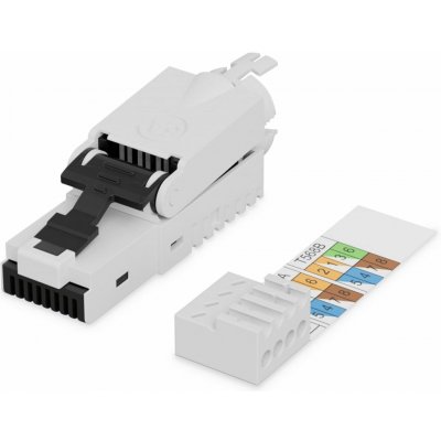 DIGITUS Digitus DN-93633 kabelový konektor RJ-45 Černá (DN-93633) – Zboží Živě