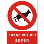 Zákaz vstupu se psy | Plast, A4 – HobbyKompas.cz