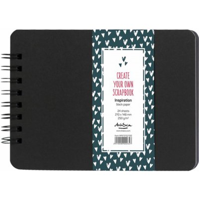 draSca Scrapbook - Inspiration Album Wire 210x148mm Black (24 listů - 250g/m2) – Zboží Živě