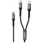 Swissten 72501202 nabíjecí 2v1 usb-c / usb-c + lightning 100w 1,5m černý – Zboží Živě