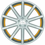Corspeed Deville 10,5x22 5x112 ET30 silver brushed surface trim yellow | Zboží Auto