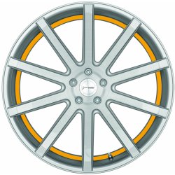 Corspeed Deville 9,5x19 5x112/ ET47 silver brushed surface trim yellow