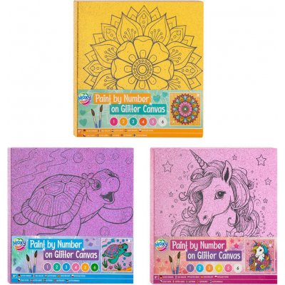 Creative Craft Group želva Malování podle čísel na třpytivém plátně sada 25 x 25 cm – Hledejceny.cz