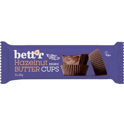 Bett'r Čokoládové PRALINKY s lískovými oříšky bez lepku 3 x 13 g – Zboží Dáma