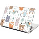 Sablio Samolepka na notebook Animovaná lesní zvířátka - 38x26 cm – Zboží Živě